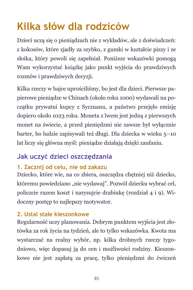 Strona „Kilka słów dla rodziców”
